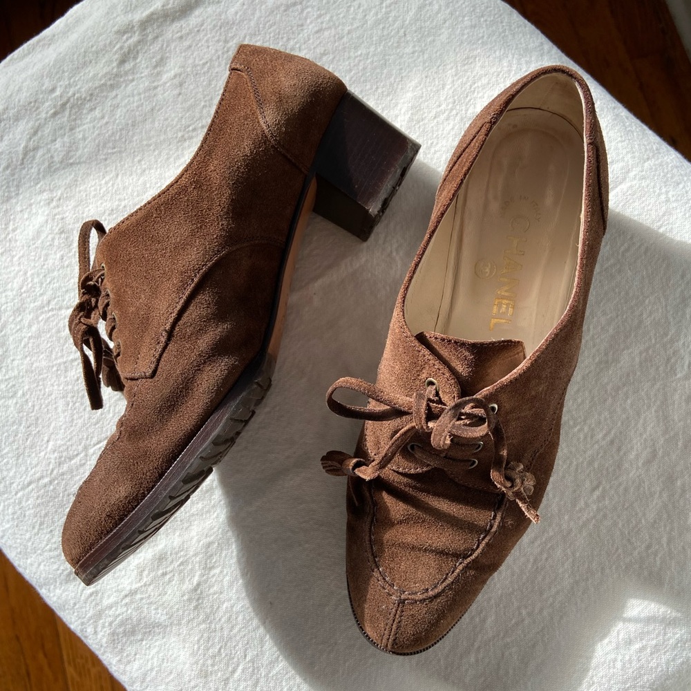 Vintage Chanel Suede heels